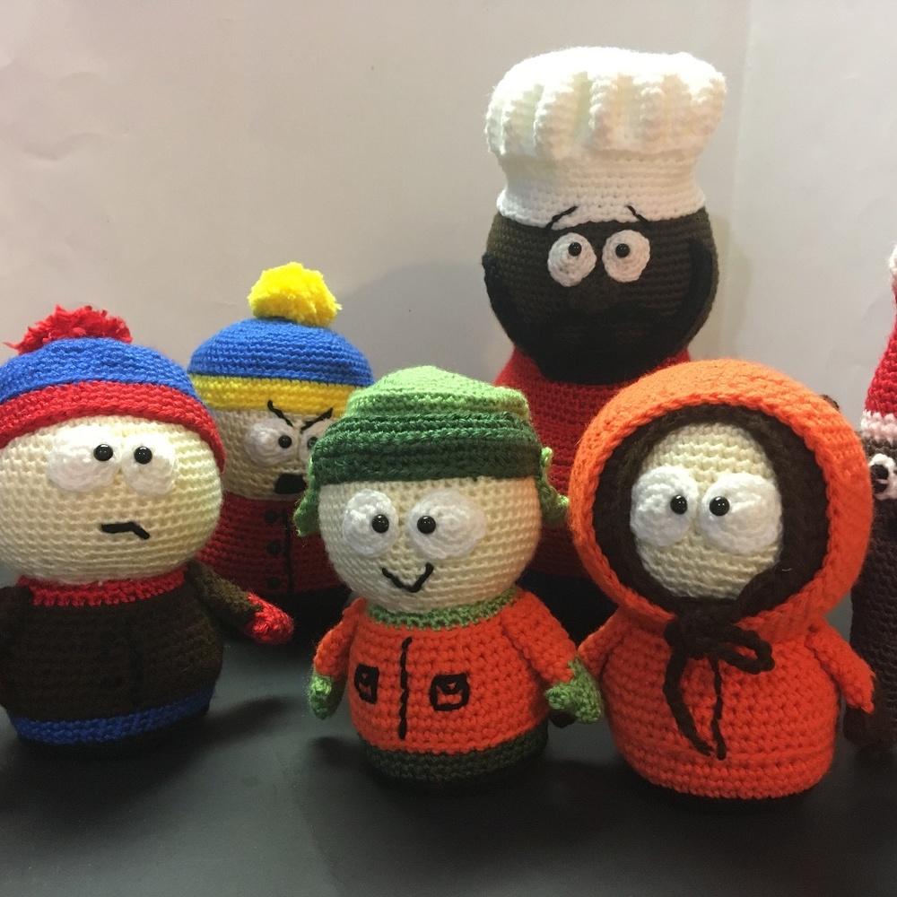 Crocheted South Park Figures